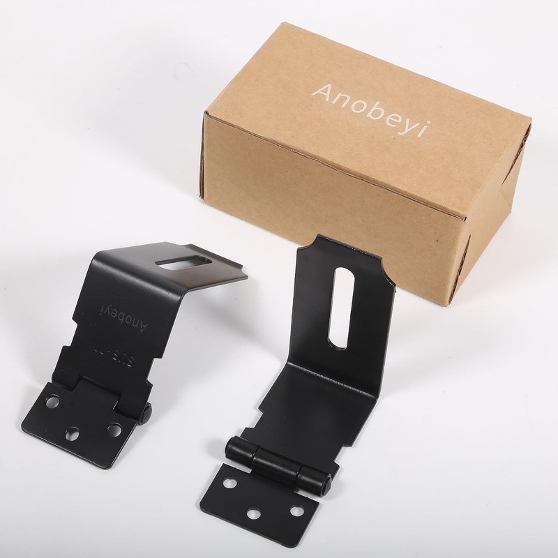 Anobeyi Door Hasp Latch, 90 Degree Padlock Hasp Lock, 304