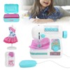 Kids Sewing Machine Toy Kit Portable W/Model Tape Scissor Threader