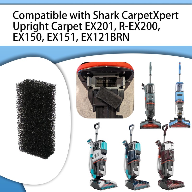 Aolleteau 6 Pack EX201 Foam Filter Compatible with Shark CarpetXpert