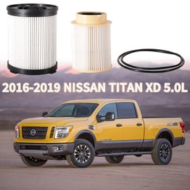 FF63017NN and FS53029NN Fuel Filter Combination Replacement for Nissan Titan XD 2016-2019 5.0L V8 Diesel Engine Replaces 16403EZ41A 16403EZ40A