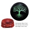 KYEYGWO Natural Black Obsidian Crystal Ball with Wooden Stand Tree