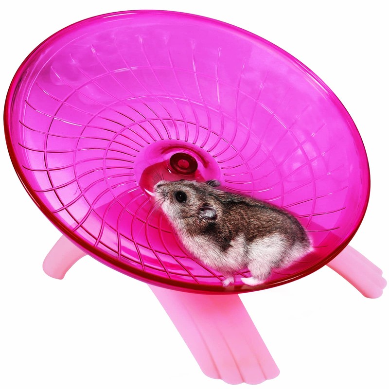 Hamster Wheel Silent Saucer Spinner/Quiet Exercise Flying Runner Dwarf Hamster/Gerbil