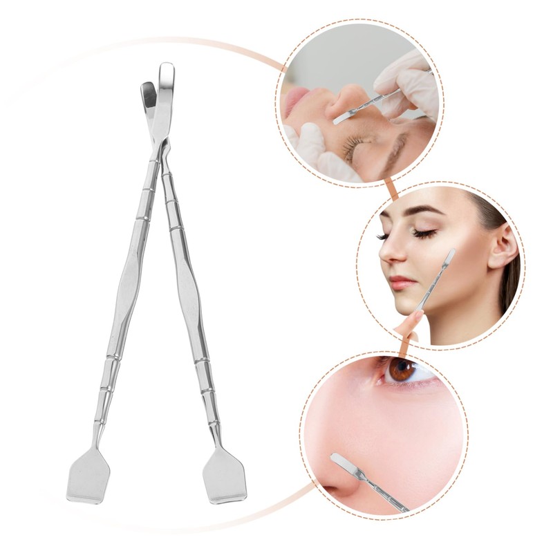 Baluue 3sets Face Scraper Tool Pore Extractor in Stainless Steel