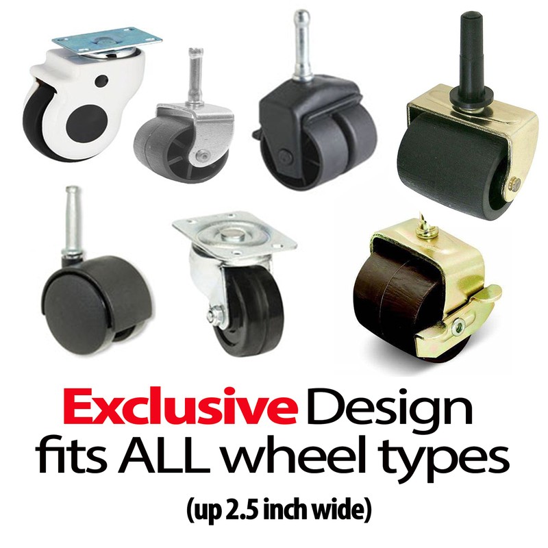 iPrimio Newest Solid Rubber Caster Cups - Bed & Furniture