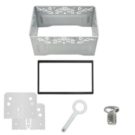 CLKE Car Stereo Double Din Cage, Double DIN Cage Metal, Car Stereo Double Din Cage With Frame, Double Din Head Unit Car Installation Kit for Most Double DIN Car Audio