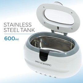Ultrasonic Cleaner, Stainless Steel Cleaner for Jewelry, Retainer, Sterling Silver, Ultrasonic Jewelry Cleaner, 20oz Capacity - Sper Scientific 100005