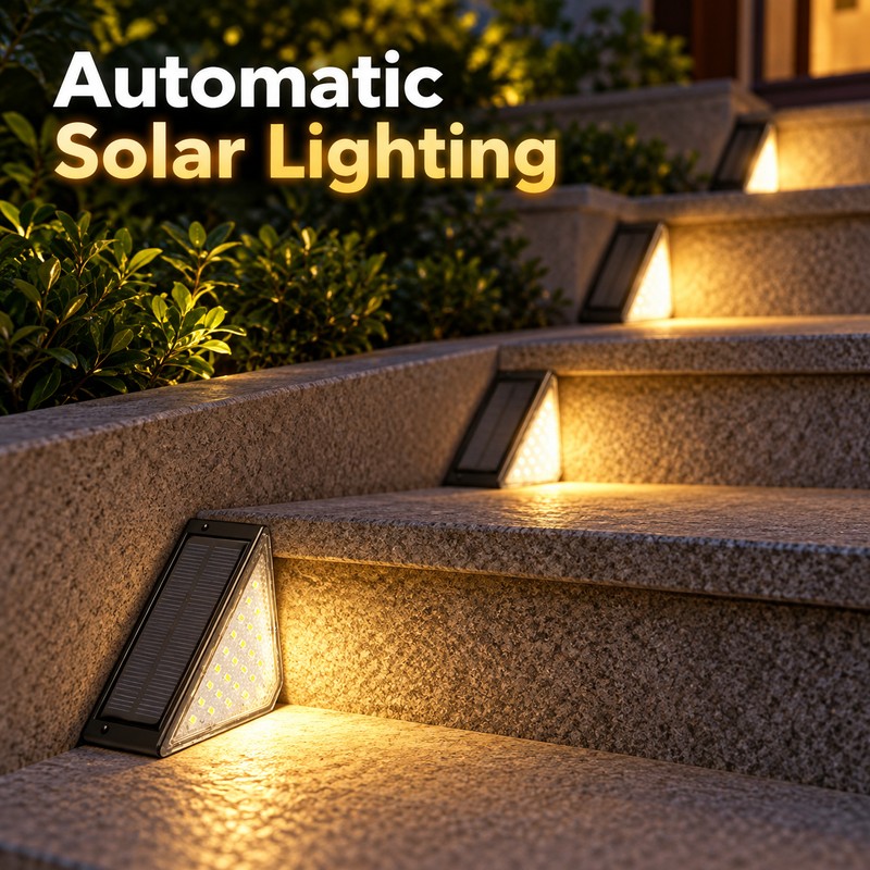 Solar Deck Lights Outdoor – Waterproof LED Step Lights for