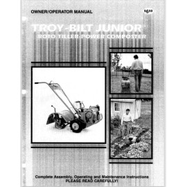Manual Troy-bilt Junior power composter 1986 owner manual Comb bound gloss covers 56 p.