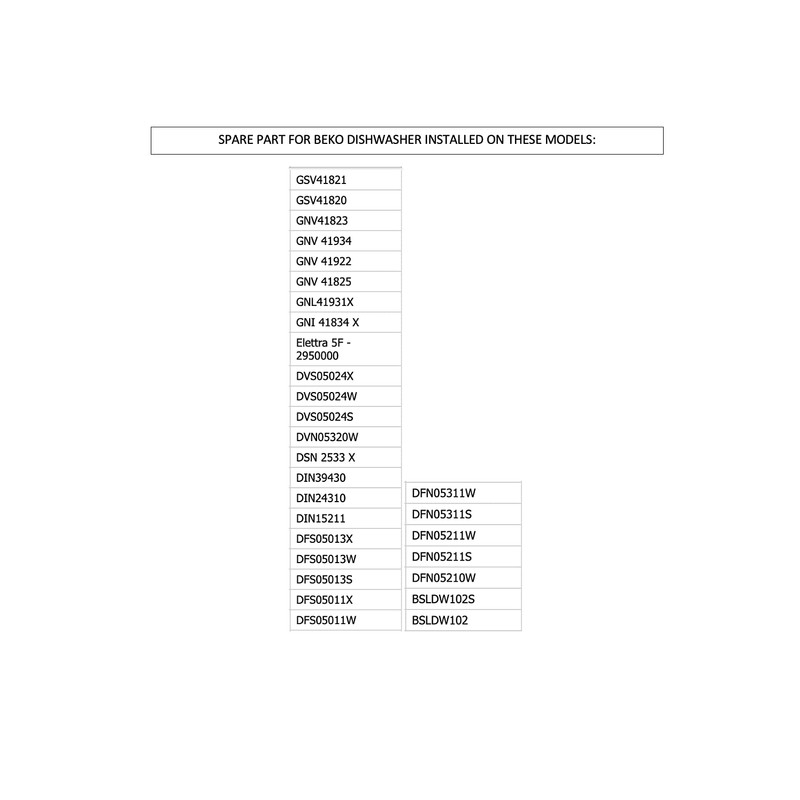 Genuine Beko Dishwasher Mechanical Door Lock 1510600300