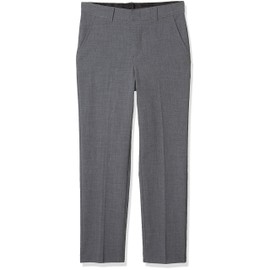 Van Heusen Boys Flex Stretch Flat Front Dress Pants, Oxford Grey, 12 Husky