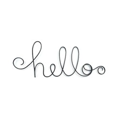 Hello Sign Wall Hanging for Room, Office, Bath, Kitchen