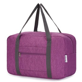 Ryanair Cabin Bag, 40 x 20 x 25 cm, Hand Luggage for Aeroplane, Foldable Travel Bag for Women, Weekender Bag, 20 L, Dark purple