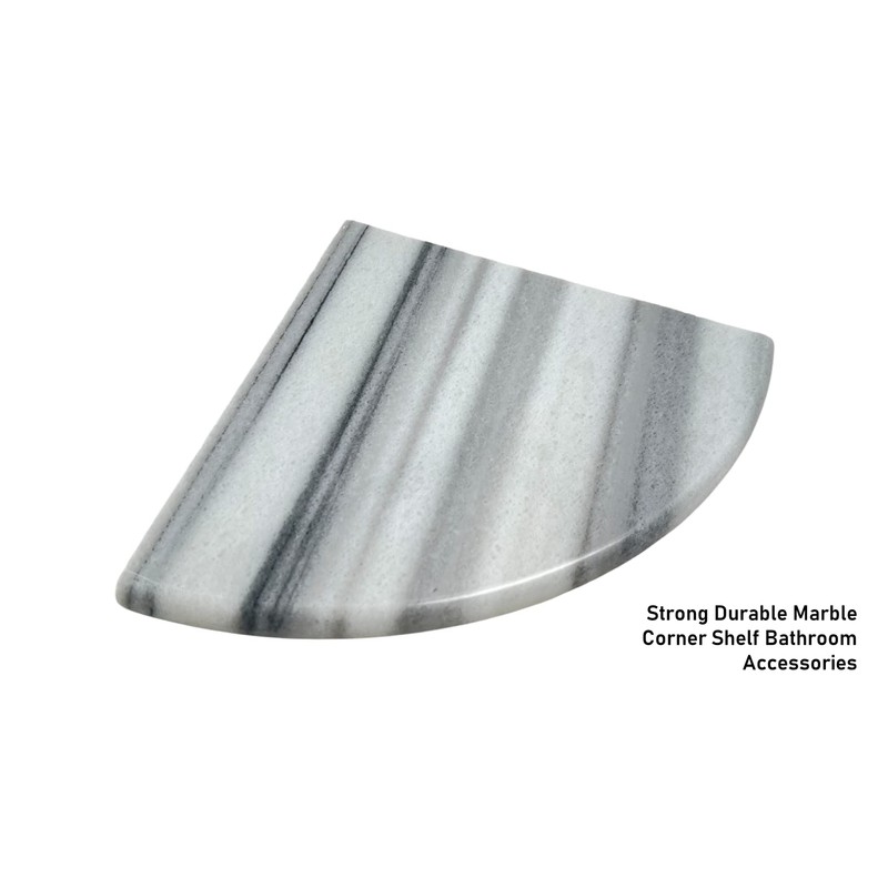 Tenedos Equator Marmara Marble Corner Shelf 9 Inches Polished –