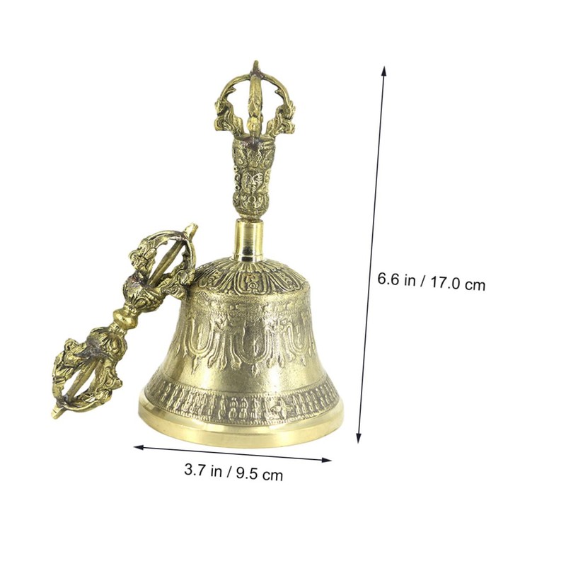 Alipis 1Pc Brass Vajra Bell Five Strand Tibetan Hand Bell