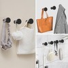 Mailfull Coat Hooks Black Pack of 8 Towel Hooks with