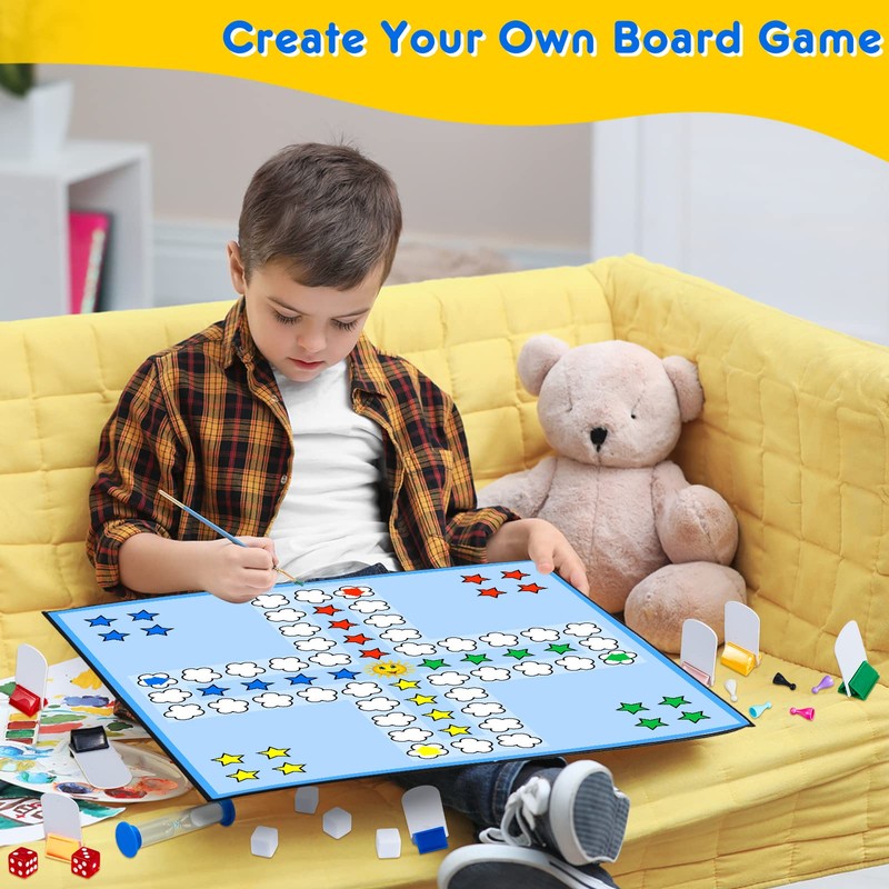 Deekin 131 Pcs DIY Create Your Own Board Game Kit