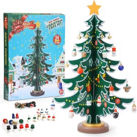 Christmas Tree, Tabletop Advent Calendar, Height 14.2 inches (36 cm), Christmas Ornament, Figurine, 24 Days, Countdown, Christmas Tree, Advent Calendar, Children's Toy, Gift, Christmas Eve, Christmas