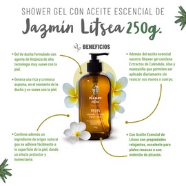 OLEUM VITAE Shower Gel. Gel de Ducha Lavanda. Con Aceite Esencial de Lavanda. Hidratación Profunda. Con Extractos de Caléndula, Aloe Vera y Manzanilla. 250gr