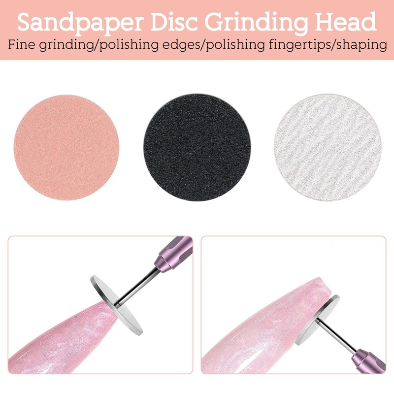 alwaiiz Replacement Nail Cutter Attachments, 75 Pieces Sanding Caps Nail