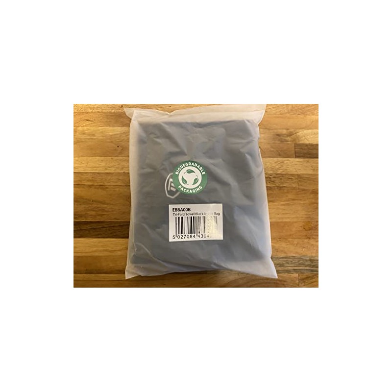 Masters Black Tri Fold Golf Towel in Eco Bag