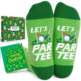 Zmart Christmas Gifts Stocking Socks For Men - Secret Santa Socks Xmas Stocking Stuffers For Him Dad, Funny Golf Gifts For Women Men Teen, Golf Socks