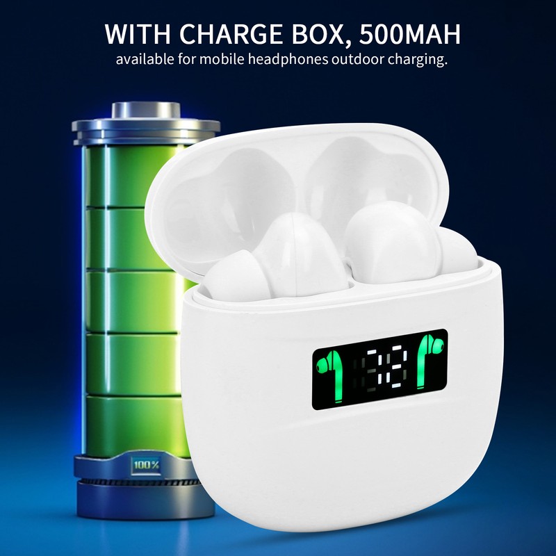 True Wireless J3pro Bluetooth 5.2 Earphone with LED Digital Display