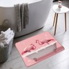 YSATNSFT Pink Flamingo Bath Mat Tropical Cute Animal Funny Bubble
