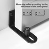 Kinmade Barn Door Bottom Floor Guide Matte Black,Adjustable Roller Wall