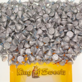 Milk Chocolate Drops 2 Pound Individually Wrapped Candy Gluten-Free Certified Kosher in a Resealable Bulk King of Sweets Bag