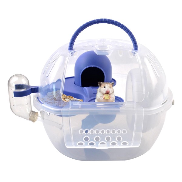 MUYG Small Animal Carrier Cage,Dwarf Hamster Travel Carry Case Breathable