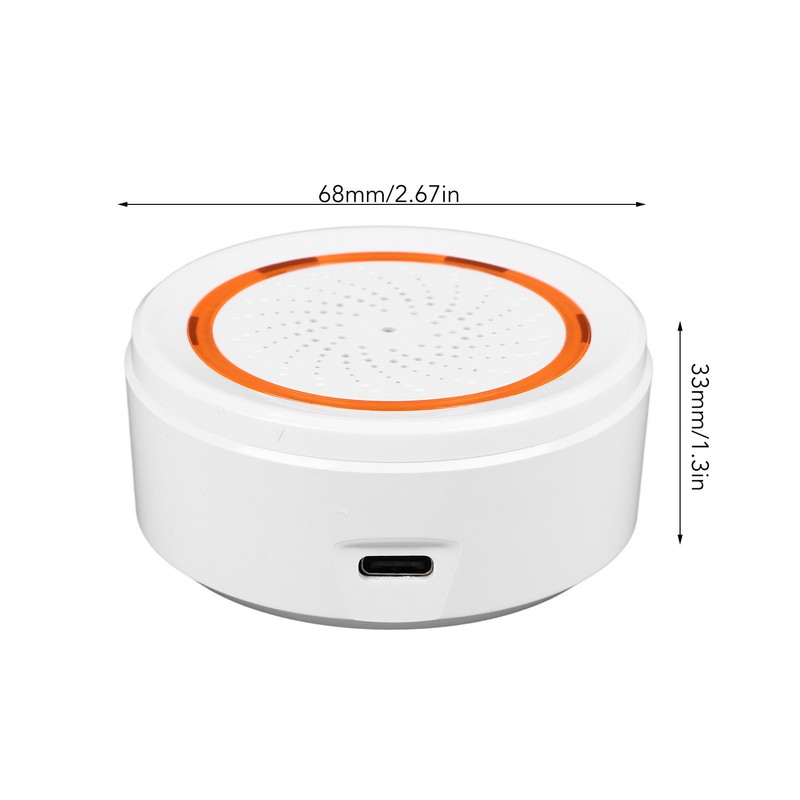Smart Indoor Sound and Light Alarm USB Battery Dual Power