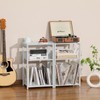 LELELINKY White Side Table,Small Printer Stand with Storage Shelf,3 Tier