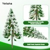 Yetaha 22PCS Artificial Trees, Mixed Scale Model Trees, Snow Frost