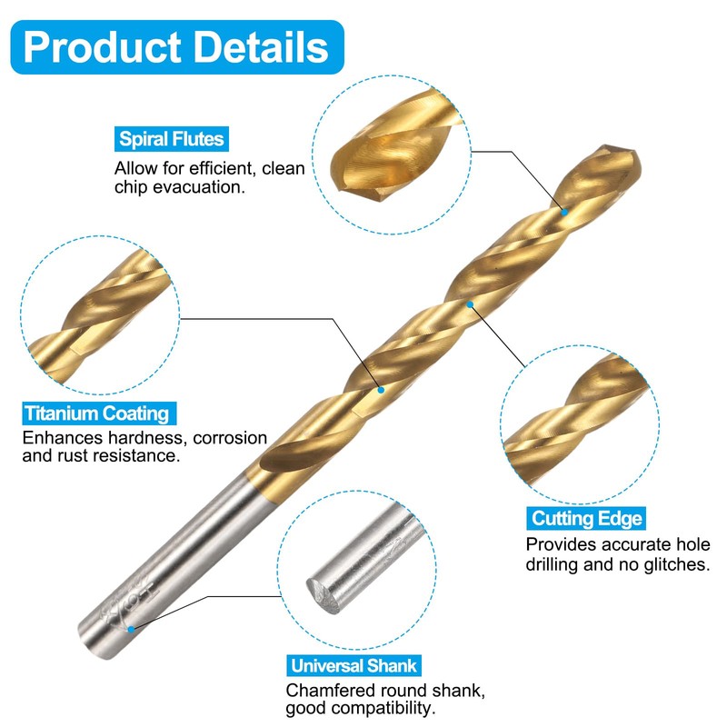 sourcing map Tap and Drill Bit Set, 1pcs 5/16-18 UNC