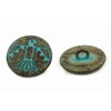 Bezelry 12 Pieces Aztec Thunderbird Metal Shank Buttons. 20mm (3/4
