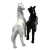Ebros Adorable Love Locked White And Black Horse Valentines Twin