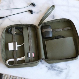 Stackers Cable Storage Bag, olive green, Minimalist