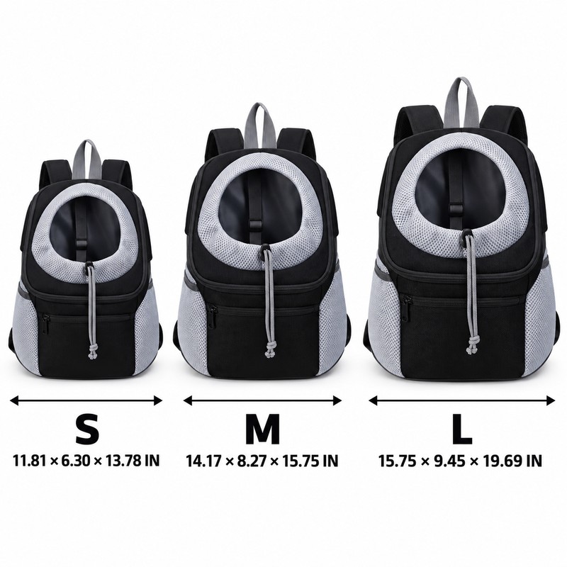 Dog Pet Backpack Carrier – Breathable Adjustable Front Pack for