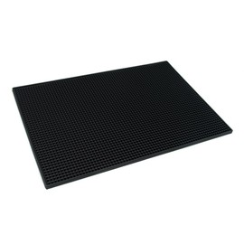 BARsics PVC Bar Service Mat for Cocktail Bartender 18x12 inches (Black)