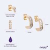 LuckyLy Aretes de Mujer Oro 18k con Zirconia Cúbica, Arracadas