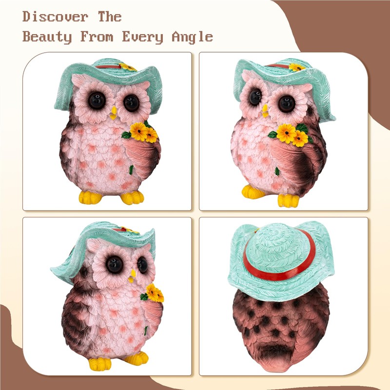 Stapleford Cute Owl Statue for Home Shelf Decor, 6.1" Small