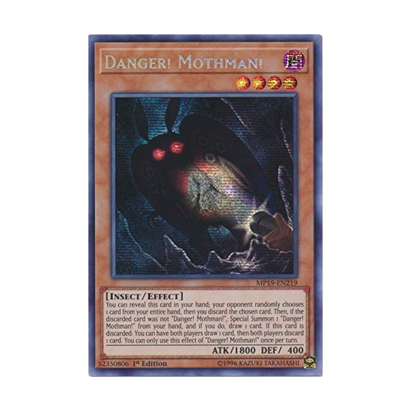 Yu-Gi-Oh! - Danger! Mothman! - MP19-EN219 - Prismatic Secret Rare