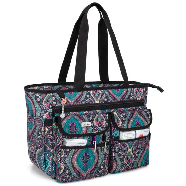 LoDrid Nurse Tote Bag with Bottom Padded Pad, Nurse Bags