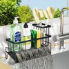 Kitchen Sink Caddy Organizer, Sponge Holder with Brush Storage, Black