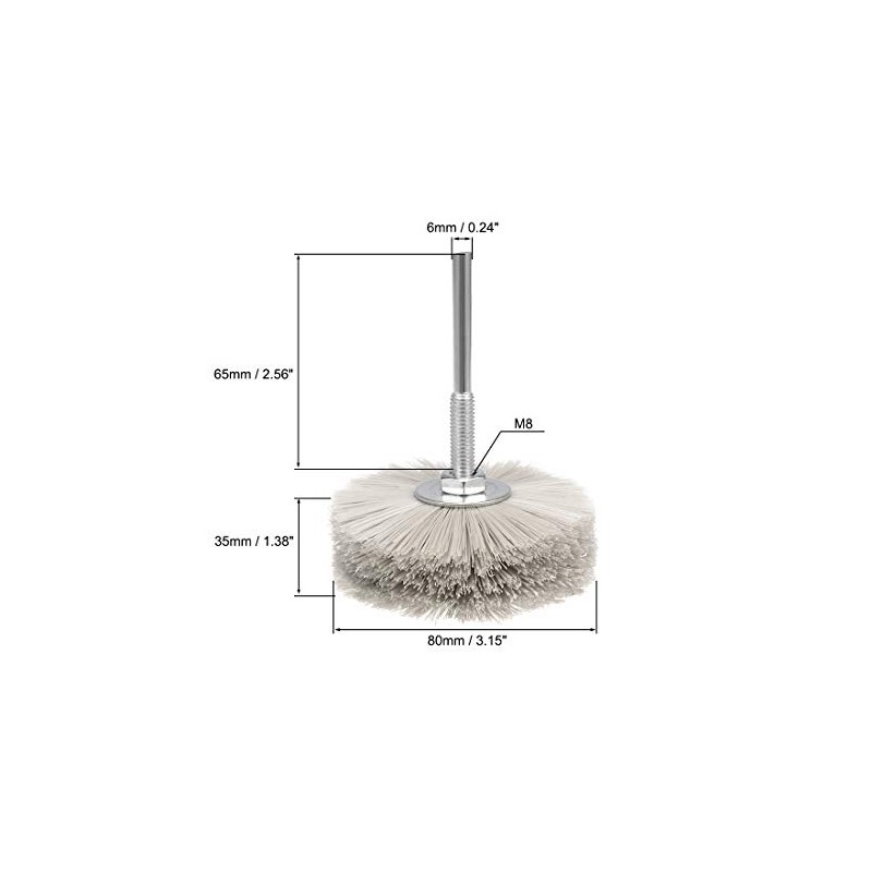 sourcing map Nylon Brush Attachment Disc Brush Wire Disc Brush