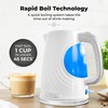 Tower T10083WHT Sonar Textured Kettle with Large Viewing Window &
