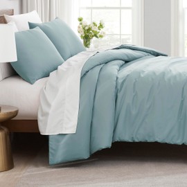 Southshore Fine Living, Inc. Oversized XL/Twin Duvet Cover Set Ultra-Soft Brushed Microfiber Comforter Cover Zipper Closure Includes 1 Twin Duvet & 1 Pillow Sham Wrinkle-Resistant, Sky Blue