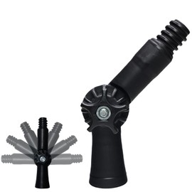 Rotatable Joint Angle Adaptor for Telescoping Extension Pole, Versatile for Window Cleaning, Gutter Cleaning, Light Bulb Changing, Painting Threaded Extension Pole -1 Pack