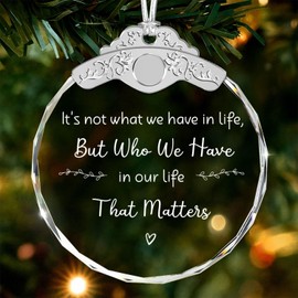 Giftelix Glass Ornament - Inspirational Gifts for Women - Christmas Ornaments for Tree Decorations - Meaningful Gift for Family Friend - Xmas Decor - Ornaments for Christmas Tree - Holiday Presents