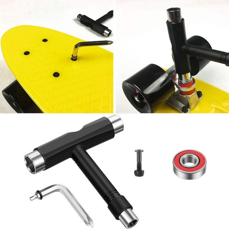YEYIT Pack of 20 Multifunctional Skateboard Tool, 8 Pieces 608